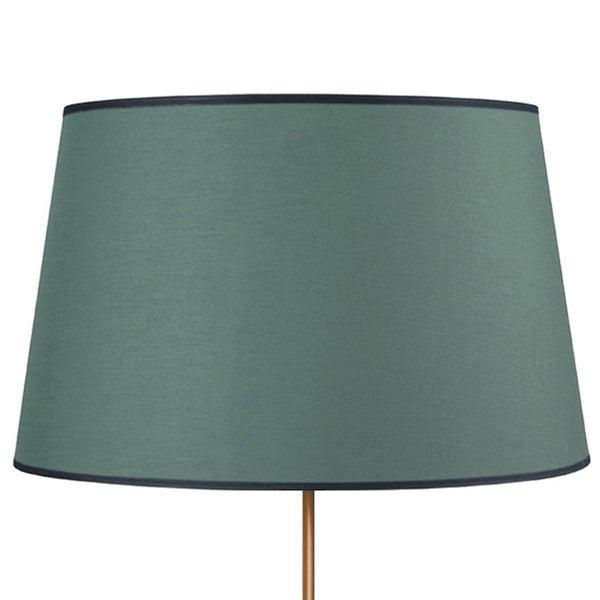 Lámpara de pie GHENT de cristal, madera y metal con columna