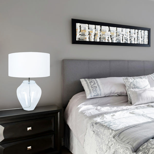 Lampe a poser TOSEL VASE,verre , H45xD30xP30  cm.