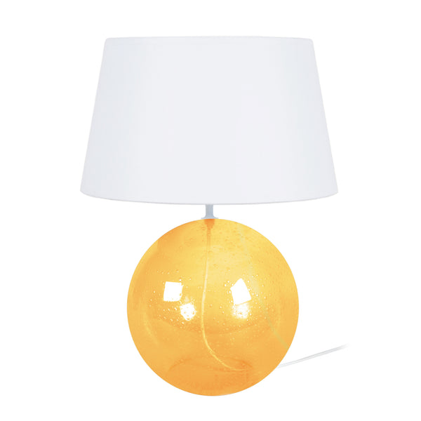 Lampe a poser TOSEL BURNABY,verre  , H50xD35xP35  cm.