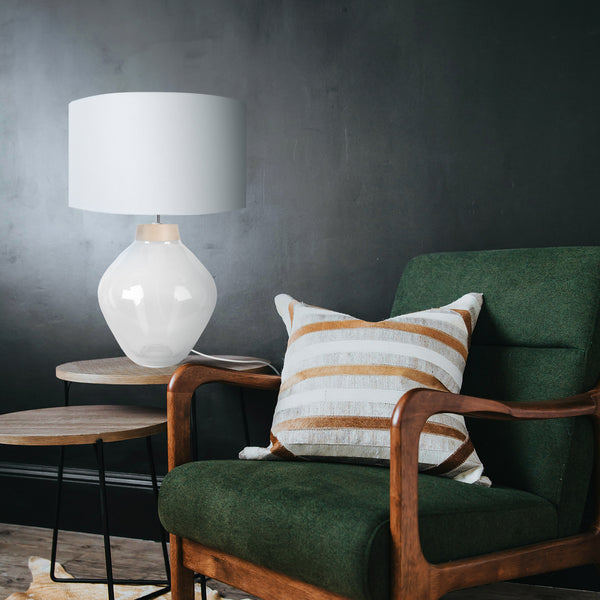 Lampe de salon TOSEL WINNIPEG,verre  , H60xD40xP40  cm.