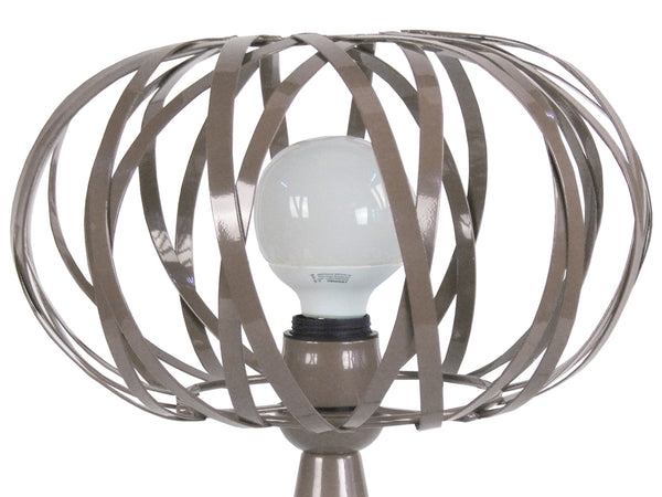 Lampe a poser TOSEL CITROUILLE,métal , H45xD30xP30  cm.