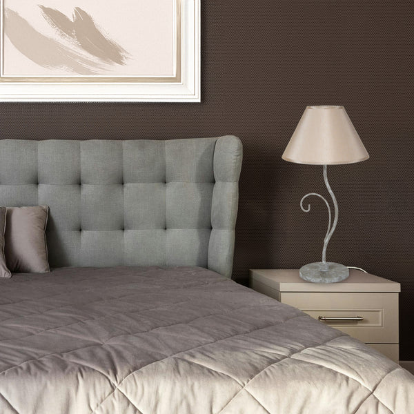 Lampe a poser TOSEL CÔTE D'IVOIRE A,métal, tissu , H50xD25xP25  cm.