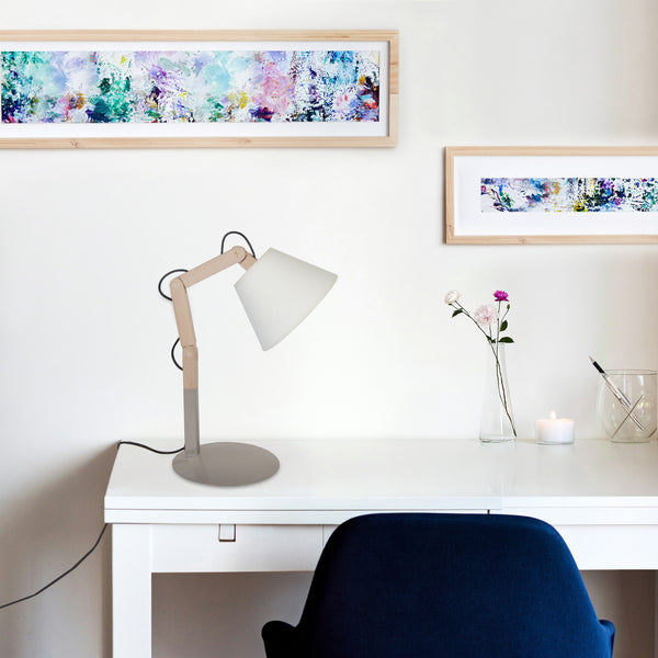 Lampe a poser FREKI articulé bois