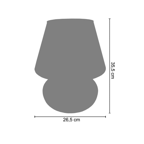 Lampe a poser TOSEL FUNGUS,verre , H35,5xD26,5xP26,5  cm.