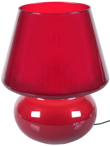 Lampe a poser TOSEL FUNGUS,verre , H35,5xD26,5xP26,5  cm.