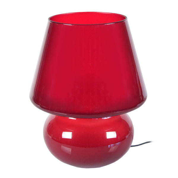 Lampe a poser TOSEL FUNGUS,verre , H35,5xD26,5xP26,5  cm.