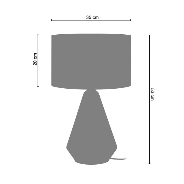 Lampe a poser TOSEL KUOPIO,verre , H53xD35xP35  cm.