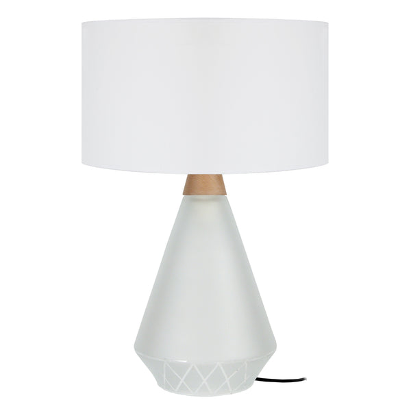 Lampe a poser TOSEL KUOPIO,verre , H53xD35xP35  cm.
