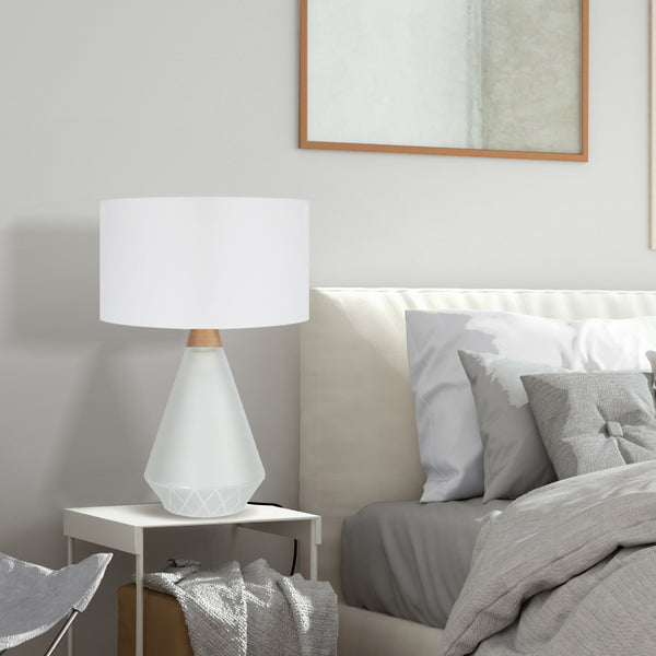 Lampe a poser TOSEL KUOPIO,verre , H53xD35xP35  cm.
