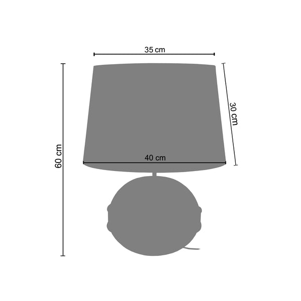 <tc>Candeeiro de mesa SAIGON 40 cm - 1 luz</tc>