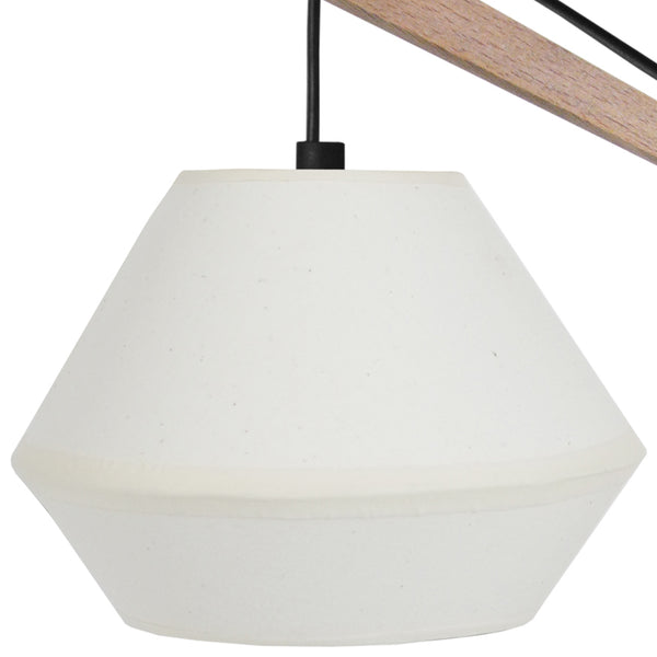 Lampe de chevet TOSEL BELFORT CONE,bois , H35xD29xP29  cm.