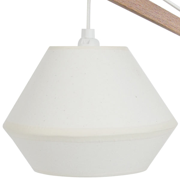Lampe de chevet TOSEL BELFORT CONE,bois , H35xD29xP29  cm.