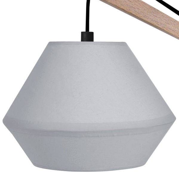 Lampe de chevet TOSEL BELFORT CONE,bois , H35xD29xP29  cm.