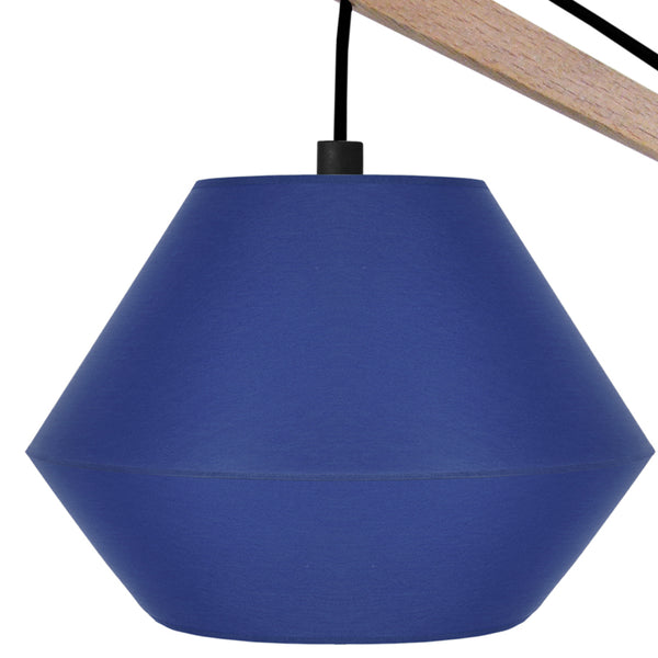 Lampe de chevet TOSEL BELFORT CONE,bois , H35xD29xP29  cm.