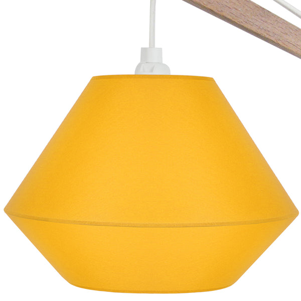 Lampe de chevet TOSEL BELFORT CONE,bois , H35xD29xP29  cm.