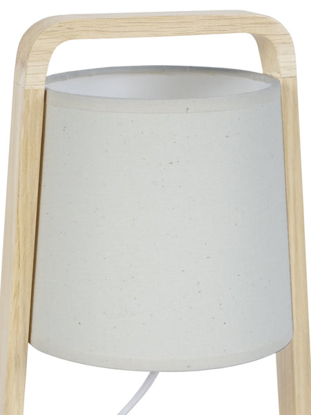 Lampe de chevet TOSEL LEGNO,bois , H32,5xD19xP19  cm.