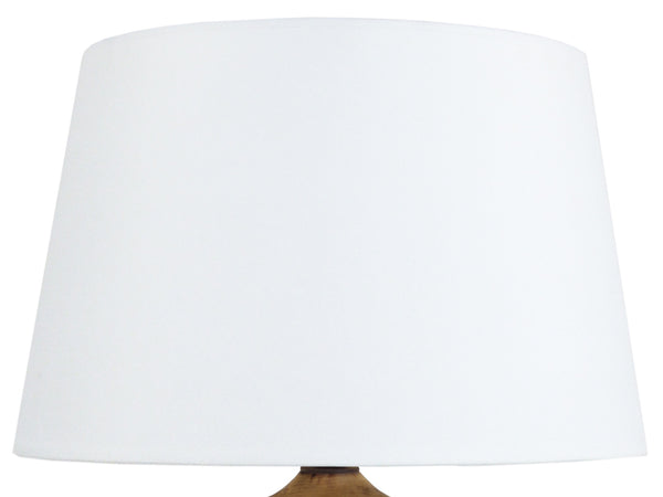 Lampe a poser TOSEL TACKS, verre, bois, tissu  , H67xD35xP35  cm.