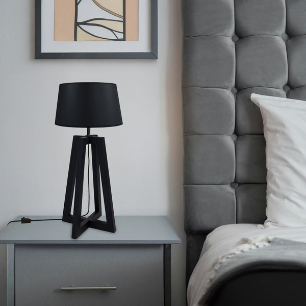 Lampe a poser LOT quadripode bois