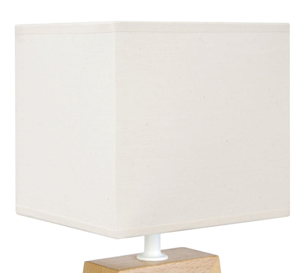 Lampe de chevet TOSEL MIKELLI,bois , H49xD22xP22  cm.