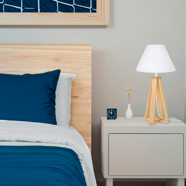 Lampe a poser LINKOPING quadripode bois