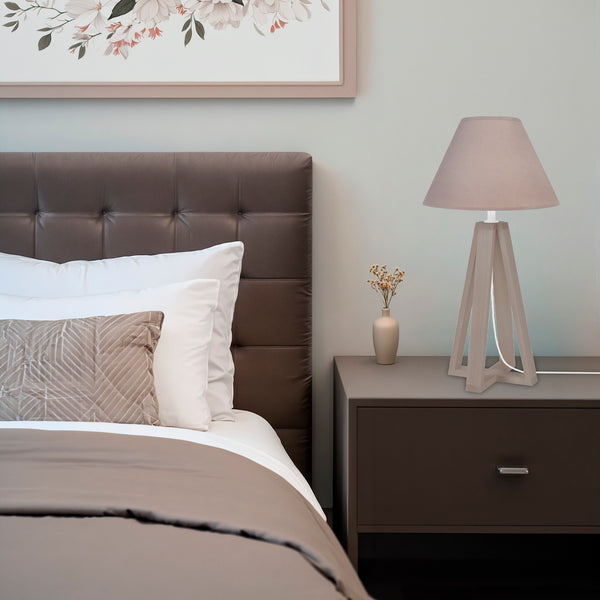 Lampe a poser LINKOPING quadripode bois