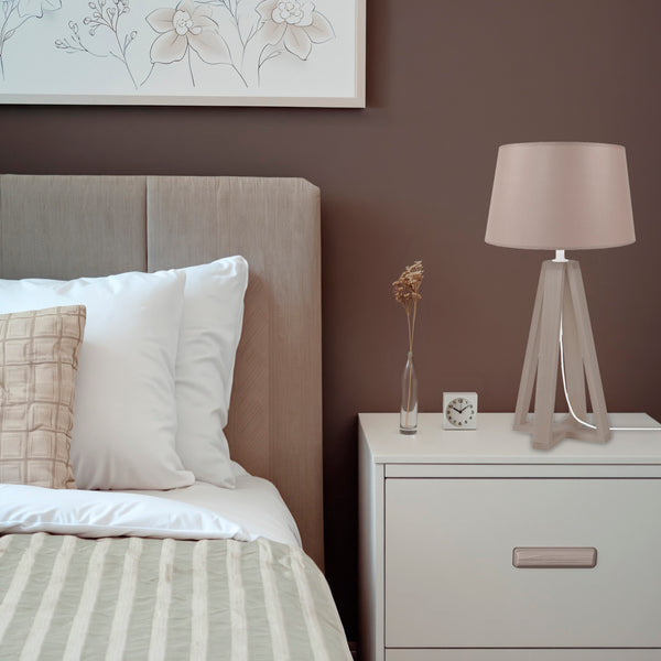 Lampe a poser LINKOPING quadripode bois