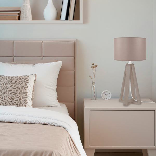 Lampe a poser LINKOPING quadripode bois