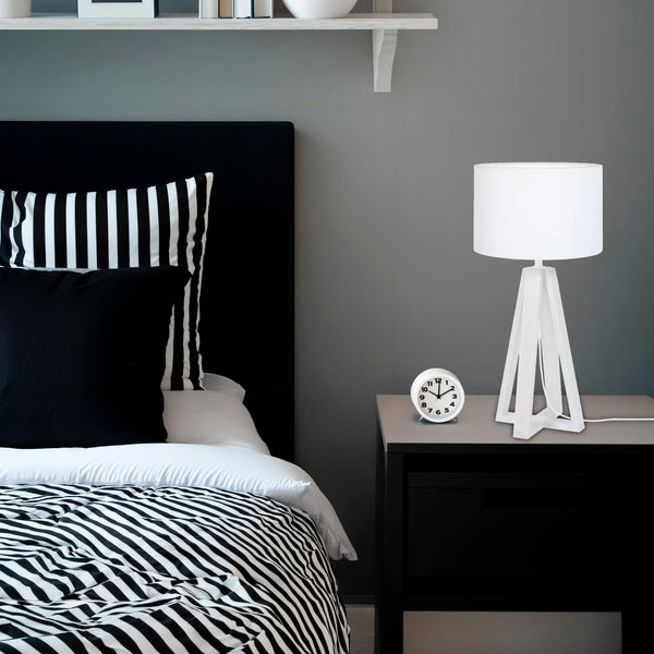 Lampe a poser LINKOPING quadripode bois