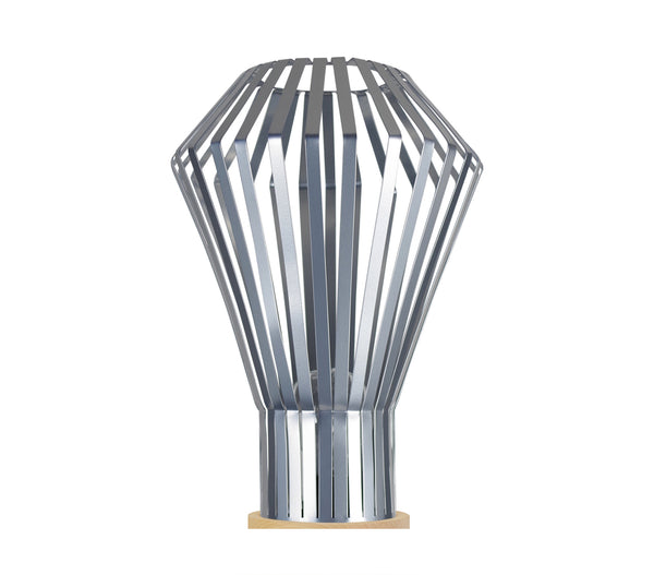 Lampe a poser TOSEL LAM. ZURICK,métal, H43xD27xP27  cm.