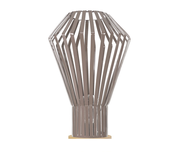 Lampe a poser TOSEL LAM. ZURICK,métal, H43xD27xP27  cm.