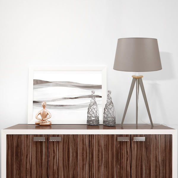 Lampe de chevet TOSEL ARHUS,bois , H54xD30xP30  cm.