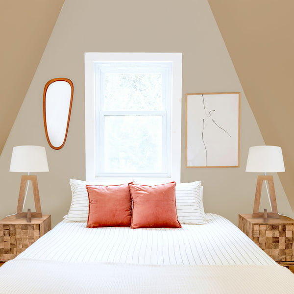 Lampe a poser TOSEL VILI A,bois , H54xD30xP30  cm.