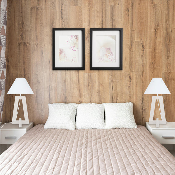 Lampe a poser TOSEL VILI A,bois , H56xD30xP30  cm.