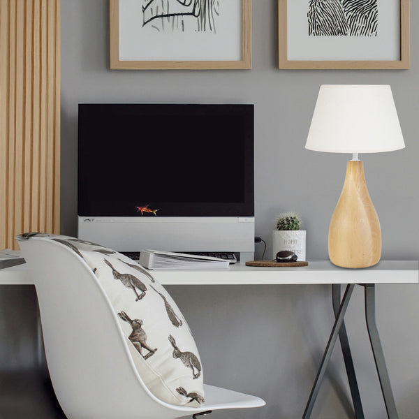 <transcy>Candeeiro de Mesa BOUTEILLE BOIS  22cm - 1 Luz </transcy>