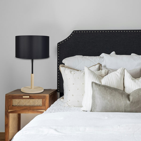 Lampe de chevet TOSEL PISTACHE,bois, H53xD30xP30  cm.