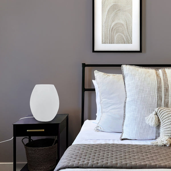 Lampe de chevet TOSEL AGG,verre , H16xD13,5xP13,5  cm.