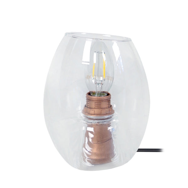 Lampe de chevet TOSEL AGG,verre , H16xD13,5xP13,5  cm.