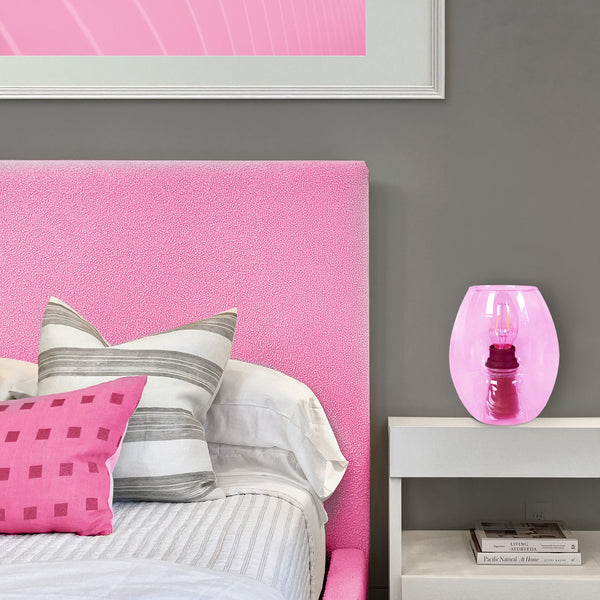 Lampe de chevet TOSEL AGG,verre , H16xD13,5xP13,5  cm.