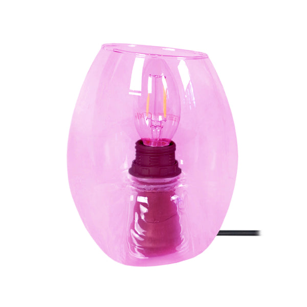 Lampe de chevet TOSEL AGG,verre , H16xD13,5xP13,5  cm.