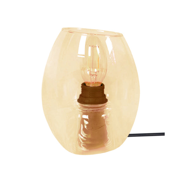 Lampe de chevet TOSEL AGG,verre , H16xD13,5xP13,5  cm.