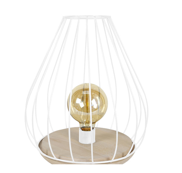 Lampe a poser TOSEL CIVIDALE métal, bois H35xD25xP25cm - 1 Lumière
