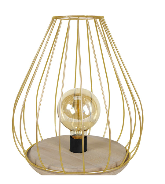 Lampe a poser TOSEL CIVIDALE métal, bois H35xD25xP25cm - 1 Lumière