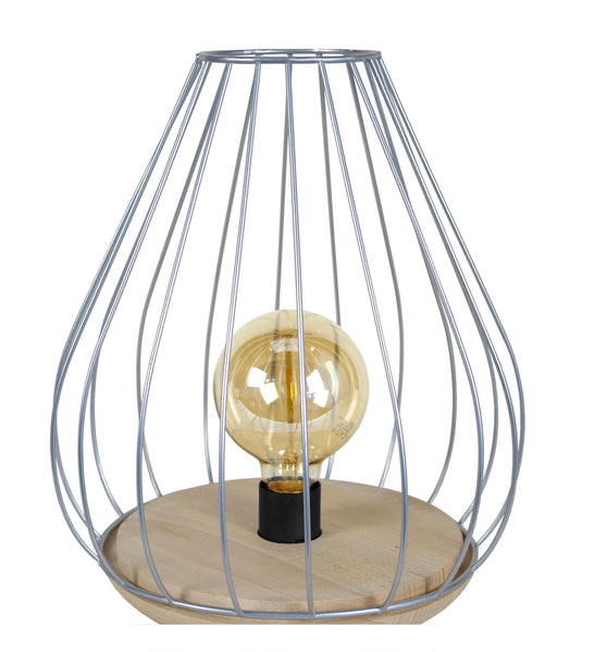 Lampe a poser TOSEL CIVIDALE métal, bois H35xD25xP25cm - 1 Lumière