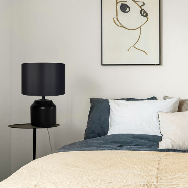 Lampe de chevet TOSEL MARY A,bois , H24xD16xP16  cm.