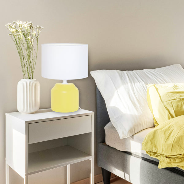 Lampe de chevet TOSEL MARY A,bois , H24xD16xP16  cm.