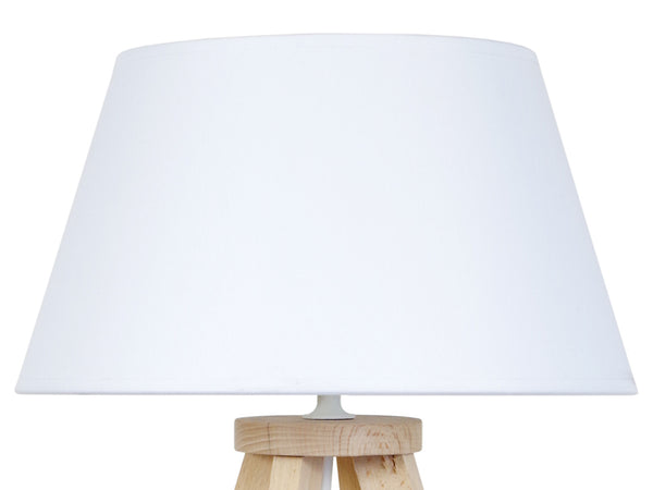 Lampe de chevet TOSEL SKARA,bois , H52xD30xP30  cm.