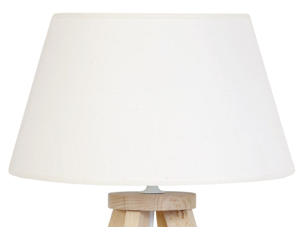 Lampe de chevet TOSEL SKARA,bois , H52xD30xP30  cm.
