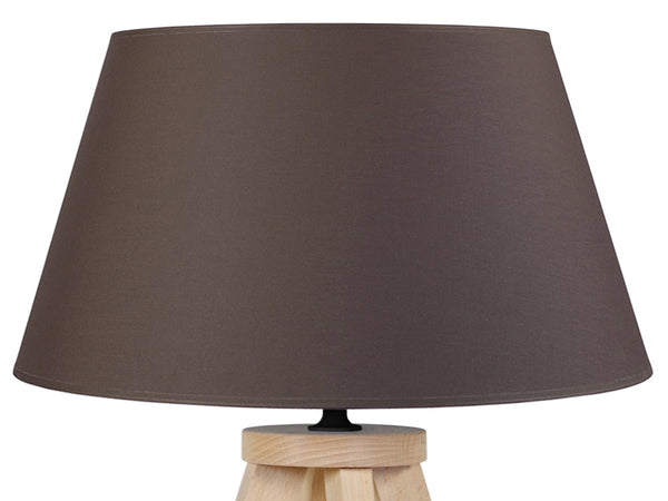 Lampe de chevet TOSEL SKARA,bois , H52xD30xP30  cm.