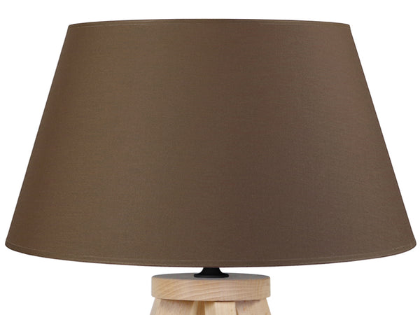 Lampe de chevet TOSEL SKARA,bois , H52xD30xP30  cm.