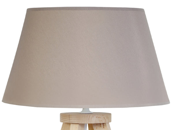 Lampe de chevet TOSEL SKARA,bois , H52xD30xP30  cm.